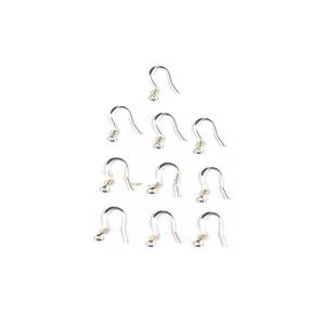JM Essential 925 Sterling Silver Shepherds Hooks With Loops Approx. 16mm (5 Pairs)