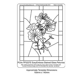 ParchCraft Template Stained Glass Petunia, 121 x 171