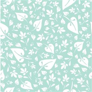 Sanntangle Tangly Leaves Mint Fabric 0.5m