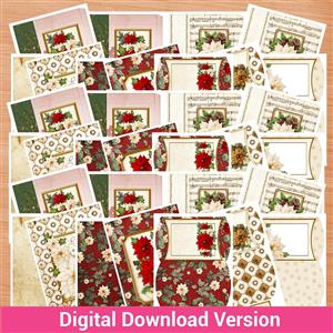 Digital Download Bags and Boxes kit - Poinsettia