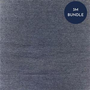 Dark Blue 8oz Medium/Heavy Weight Washed Denim Cotton Fabric Bundle (3m)