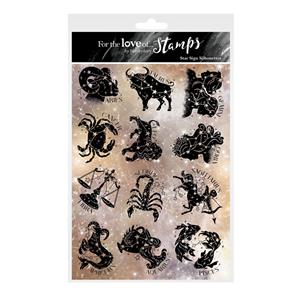 For the Love of Stamps - Star Sign Silhouettes Contains 1 x A5 stamp set - 12 stamps