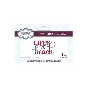 Creative Expressions Sue Wilson Mini Expressions Life's A Beach Craft Die