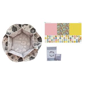 Jenny Jackson's Floral EPP Bowl Organiser Kit: Pattern, Templates & Fabric Panel