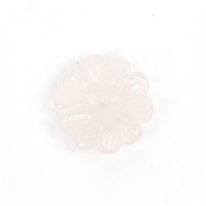 10cts Rose Quartz Carved Flower Bead Approx 20mm