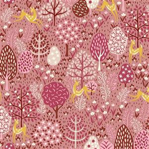 Liberty Garden Party Collection Dancing Deer Picnic Trifle Fabric 0.5m