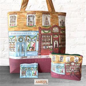 Amber Makes Christmas Shopping Totally Tote Bag and Purse Kit: Panel & Instructions  