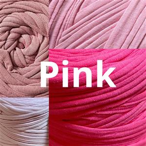 Juey Jumbo T-Shirt Yarn Pink 1 x Cone 650gms - 110m Length