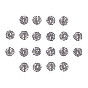8mm CZ Crystal Stones to fit Snap Settings, 20pcs