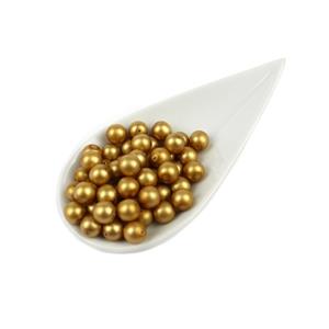 Preciosa Matte Gold Glass Pearls, 8mm (50pcs)