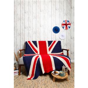 Wool Couture Union Jack Blanket Traditional Knitting Kit. With Free Knitting Needles Worth £8