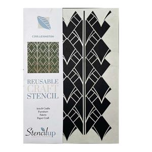 Stencil Up  Lexington Art Deco repeating adhesive-backed stencil