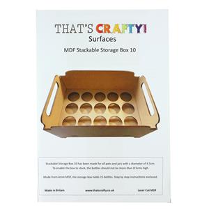 That's Crafty! Surfaces MDF Stacking Storage Box for 100ml Jars