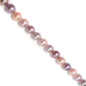 Mixed Natural Colour Freshwater Cultured Nucleated Pearls, Approx. 9-11mm, 38cm Strand 