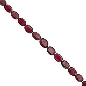 45cts Rhodolite Garnet Center Drill Graduated Faceted Oval Approx 6x4 to 7x5mm, 31cm Strand