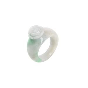 20cts Type A  Tri-Colour Jadeite Flower Ring