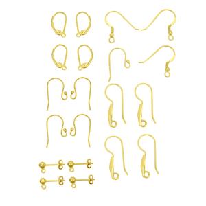 Gold Plated 925 Sterling silver Earring Hooks Pack of 10 pairs
