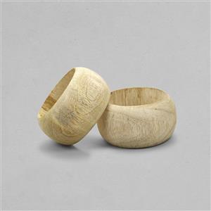 Natural Mango Wood Half Round Bangle ID 70mm. (2pc)
