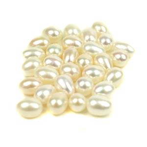 White Freshwater Cultured Drop Pearls Approx 7x9mm (Undrilled) 30pcs