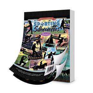 The Little Book of Sporting Silhouettes, inc; A6 Little Book - Contains 144 pages - 6 sheets in each of 24 designs