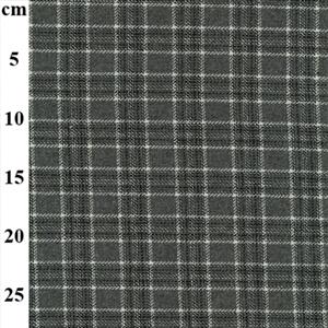 Small Grey Poly Wool Checks Fabric 0.5m