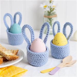 Wool Couture Blue Bunny Egg Cup Crochet Kit With Free Crochet Hooks Worth £4