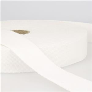 White Cotton Webbing 1m x 40mm
