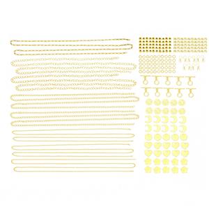 Gold Colour Silver Plated Base Metal Bumper Findings Pack (228pcs)