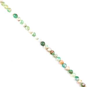 100cts Natural Green Cherry Agate Plain Rounds Approx 6-7mm, 38cm Strands 