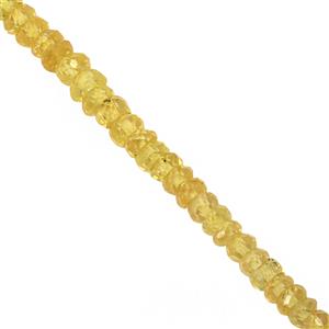 18cts Songea Sapphire Faceted Rondelle Approx 2.5x1.5 to 3.5x2mm, 20cm Strand