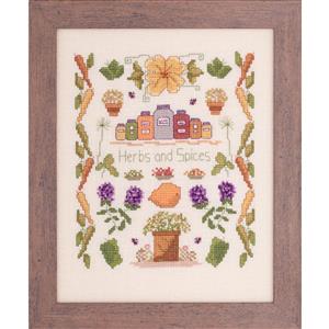 The Cross Stitch Guild Herbs and Spices Sampler on Aida