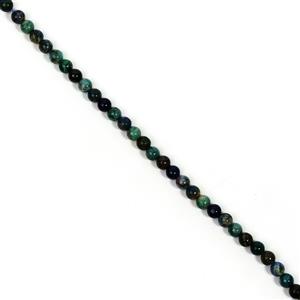 40cts Chrysocolla Plain Rounds Approx 6mm, 18cm strand 