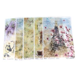 Rice Paper - Le Jardin (5 designs)- 5 sheets