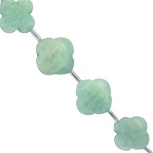 75cts Amazonite Clover Approx 12 to 20mm 14cm Strands 