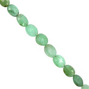 55cts Chrysoprase Faceted Oval Approx 7x5 to 13x10mm, 20cm Strand