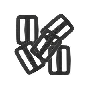 Plastic Strap Slider Buckle 25mm Black (Pack of 5)