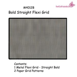 ParchCraft Australia (UK) - Bold Straight Flexi Grid 1 A4 Metal Grid with Two Paper Grid Patterns