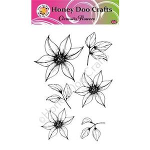 Honey Doo Crafts Clematis Flowers A6 Stamp Set