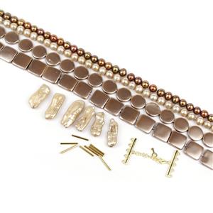 Under the Sea; Copper Shell & Fresh Water Cultured Pearl Mega Kit 