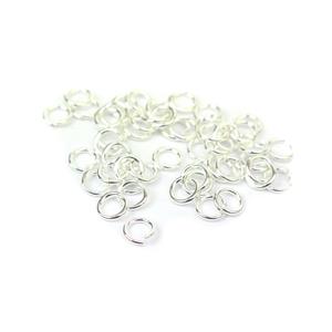 925 Sterling Silver Open Jump Rings ID Approx 4mm. (Approx 50pcs)