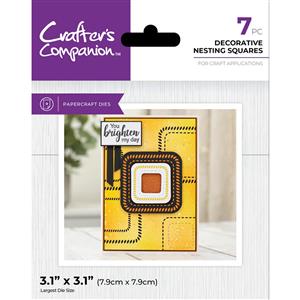 Crafter's Companion Metal Die Elements - Decorative Nesting Squares