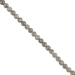 300cts Labradorite Faceted Rounds Approx 6-7mm 1 metre Strand