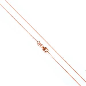 Rose Gold Plated 925 Sterling Silver Curb Chain 45cm/18