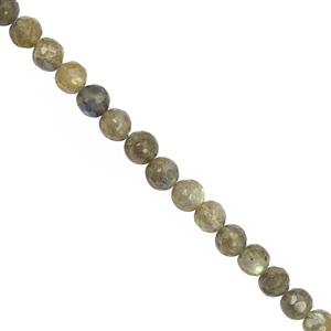 65cts Labradorite Faceted Round Approx 5 to 7mm 20cm, Strands 