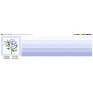 April Flower of the Month Sweet Pea Fabric Panel (140 x 40cm)