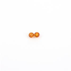 Baltic Amber Cognac Rounds, 4mm (2 pack)