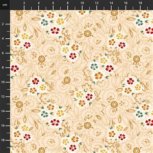 Henry Glass Kim Diehl Sunwashed Romance Modern Floral Beige Extra Wide Backing Fabric 0.5m (274cm)