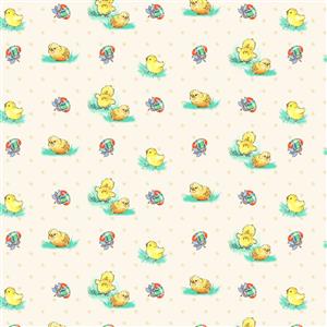 Henry Glass Bunny Tails Chicks Fabric 0.5m