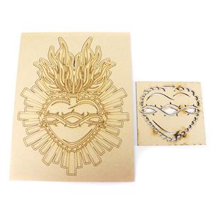 Bert & Gert's French Collection Sacred Heart Large MDF Embellishment