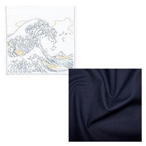 Hana-fukin Waves Ukiyoe Sashiko Kit Includes Free FQ